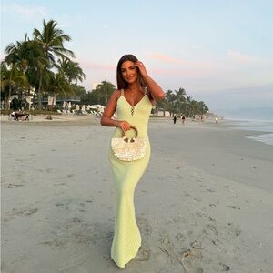 Elegant pastel green Maxi Dress